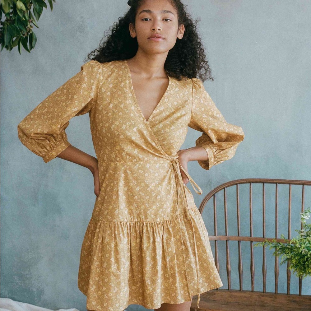 Christy Dawn The Talia Dress, Biscotti Cosmos Floral S